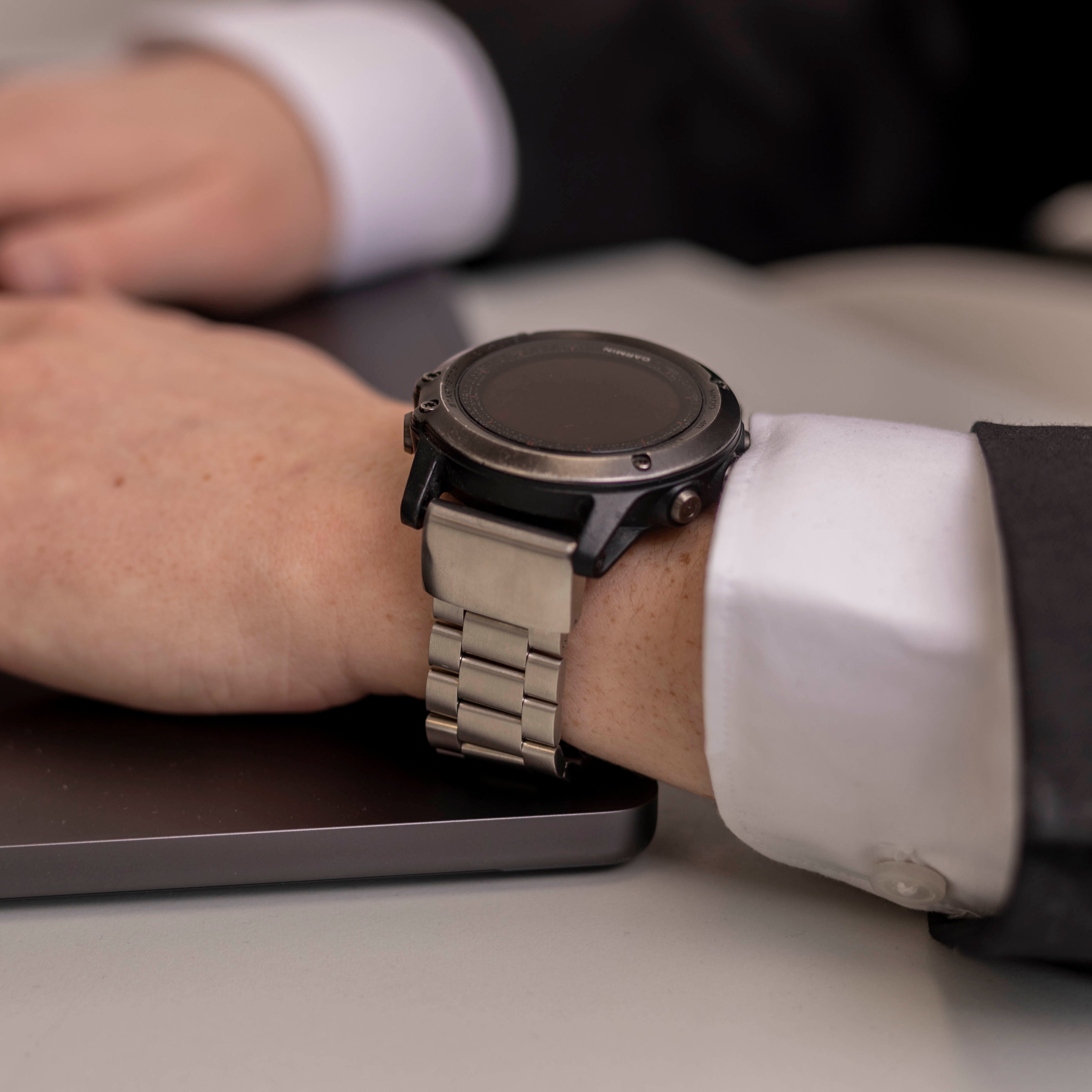 Garmin Fenix 7x Steel Strap (Silver)