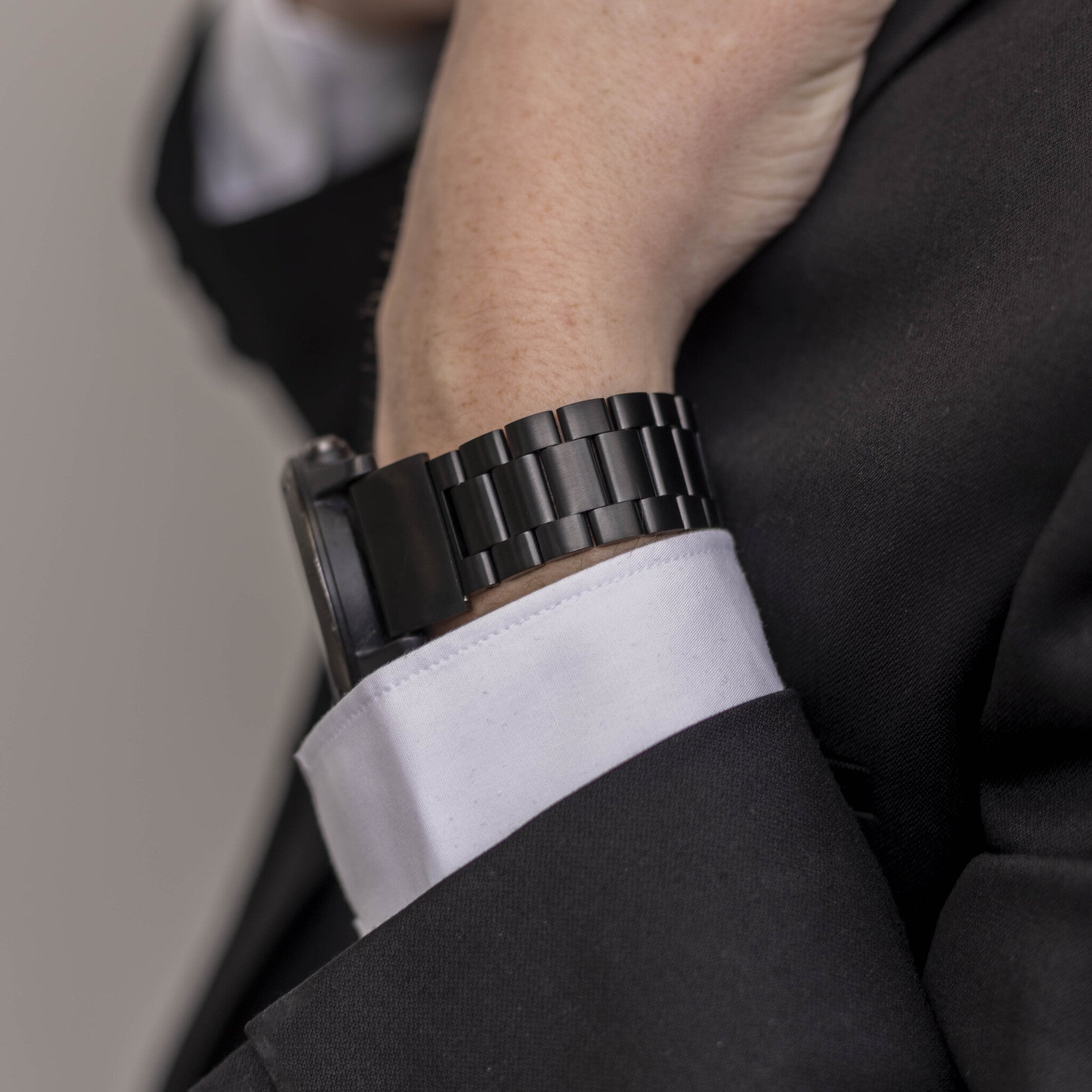 Bandz Garmin Instinct 2 Stahlarmband 'Classic' (Schwarz)