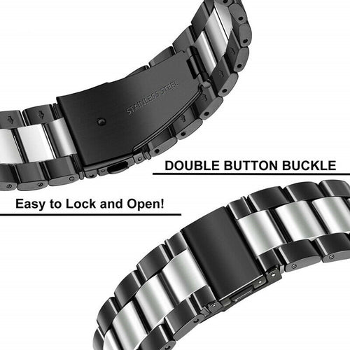 Amazfit Bip 5 Stahlarmband (Schwarz/Silber)