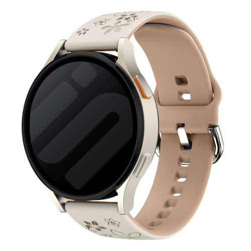 Coros Apex 42mm Flower Silicone Strap (Starlight/Beige)