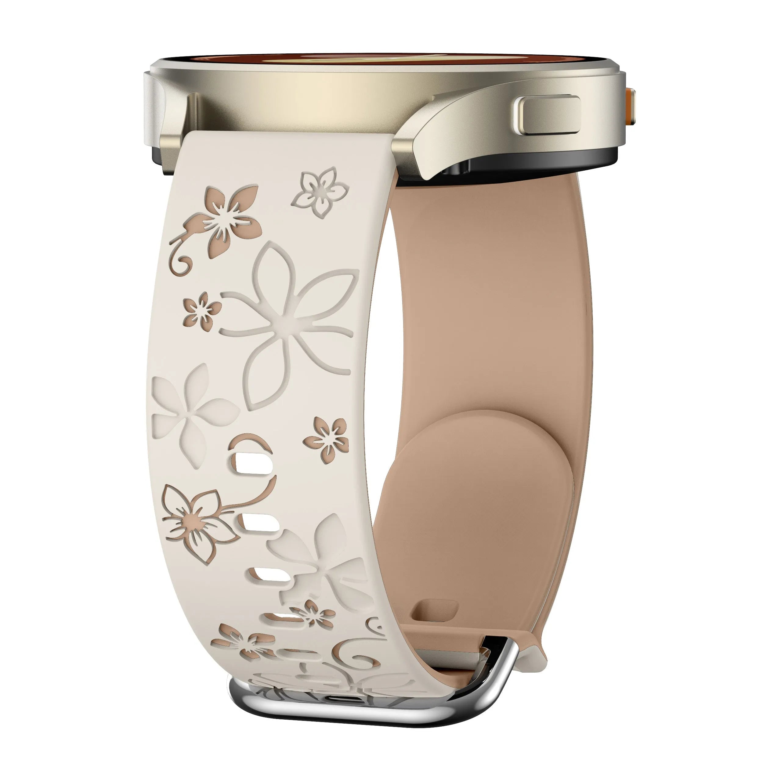 Oppo Watch X2 Mini Flower Silicone Strap (Starlight/Beige)