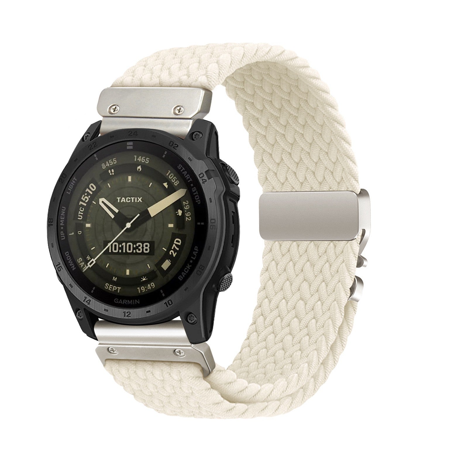 Garmin Fenix 7s Braided Strap P-Buckle (Starlight)