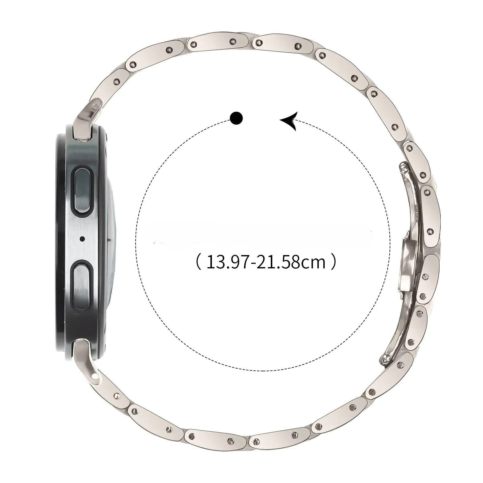 Samsung Galaxy Watch 8 Classic Slimfit Stahlarmband (Polarstern)