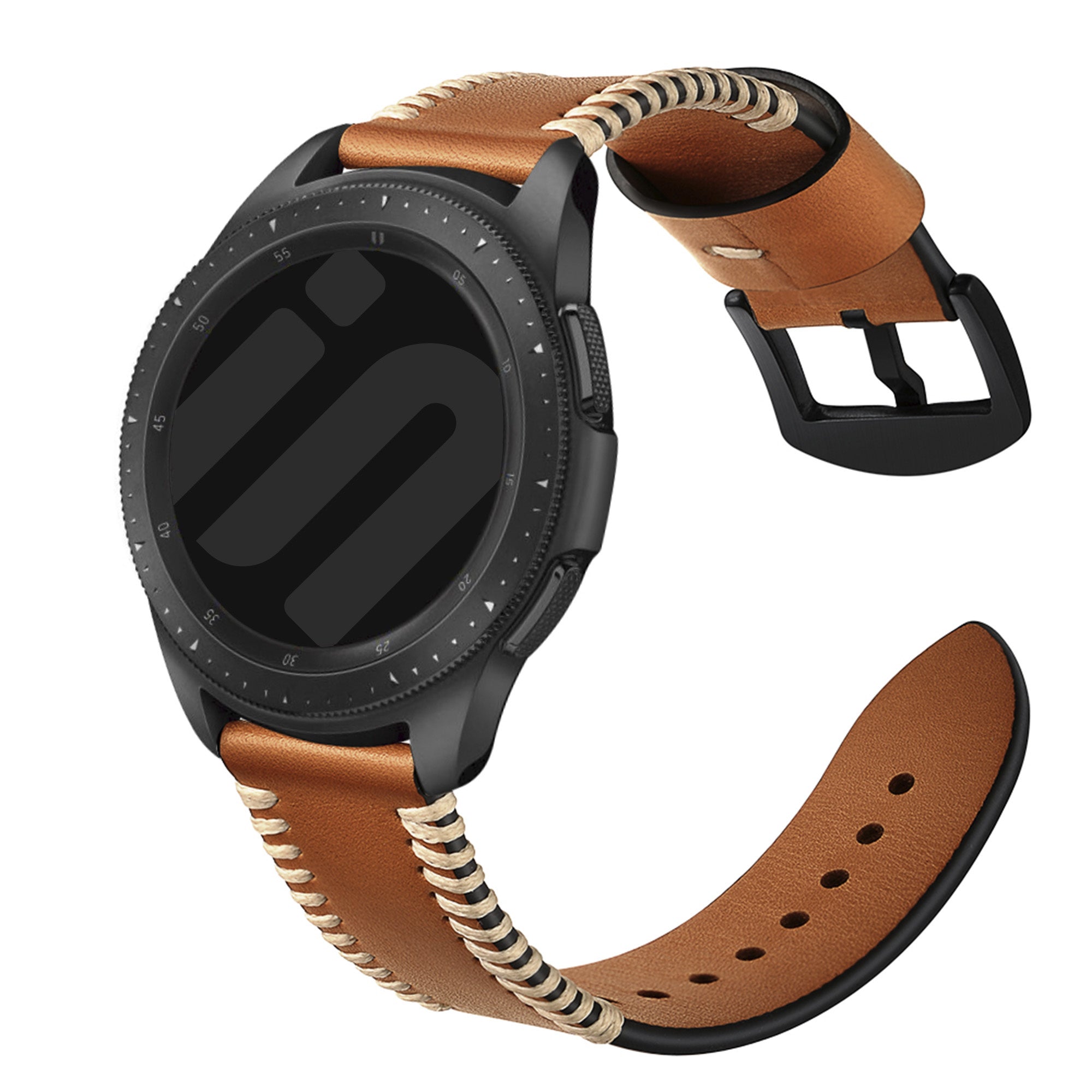 Huawei Watch 4 (Pro) Stitched Leather Strap (Brown)