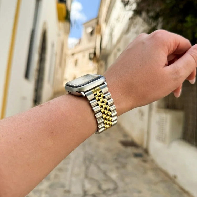 Apple Watch Jubilee Stahlband (Silber/Gold)