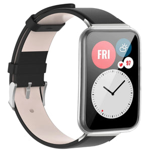 Huawei Watch Fit SE Lederarmband (Schwarz)