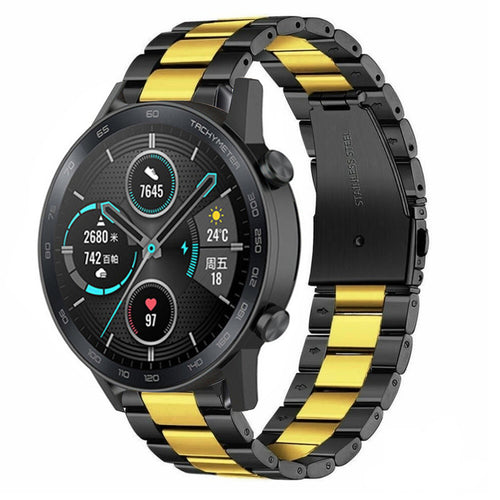 Honor Magic Watch 2 Stahlarmband (Schwarz/Gold)
