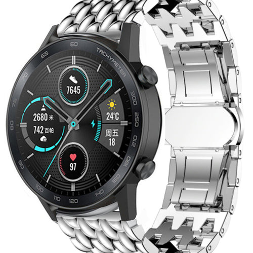 Honor Magic Watch 2 Stahlarmband mit Drachenmuster (Silber)