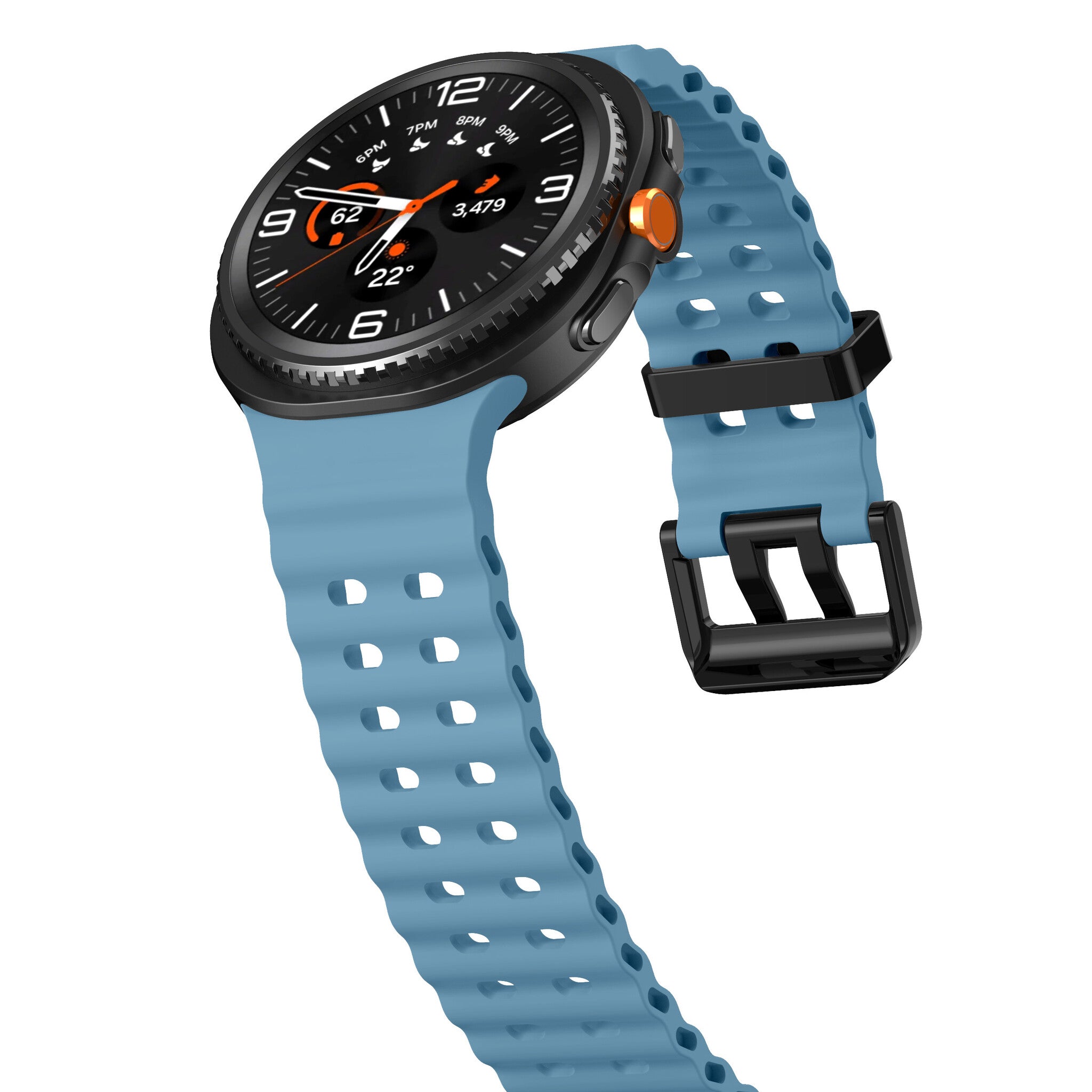 Samsung Galaxy Watch 8 - 44mm Ocean Armband (Matt Blau)