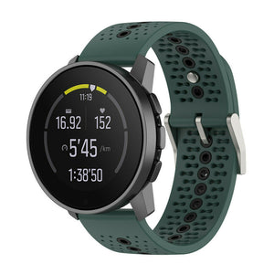 Suunto Run Silikonarmband (grün/schwarz)