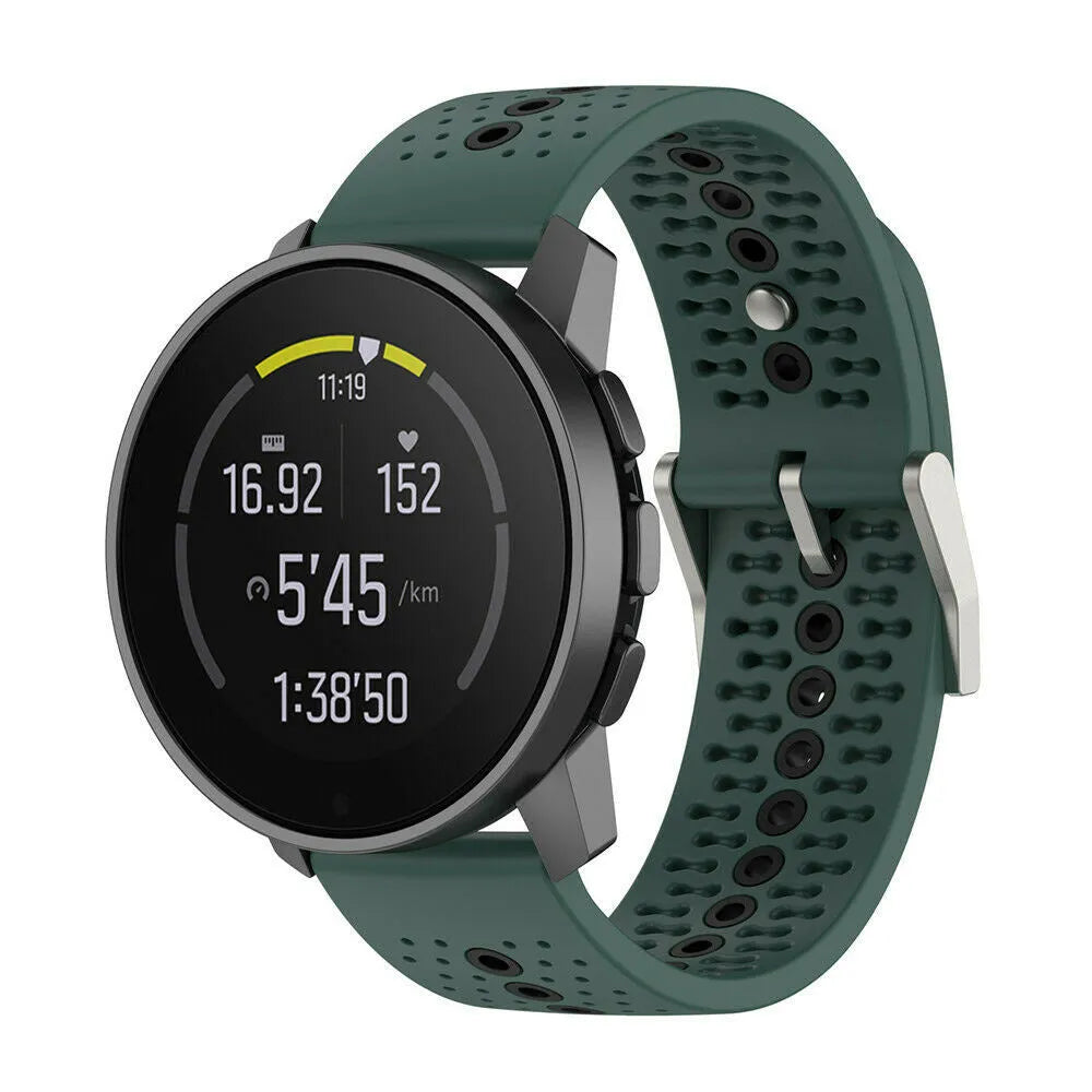 Suunto Run Silikonarmband (grün/schwarz)