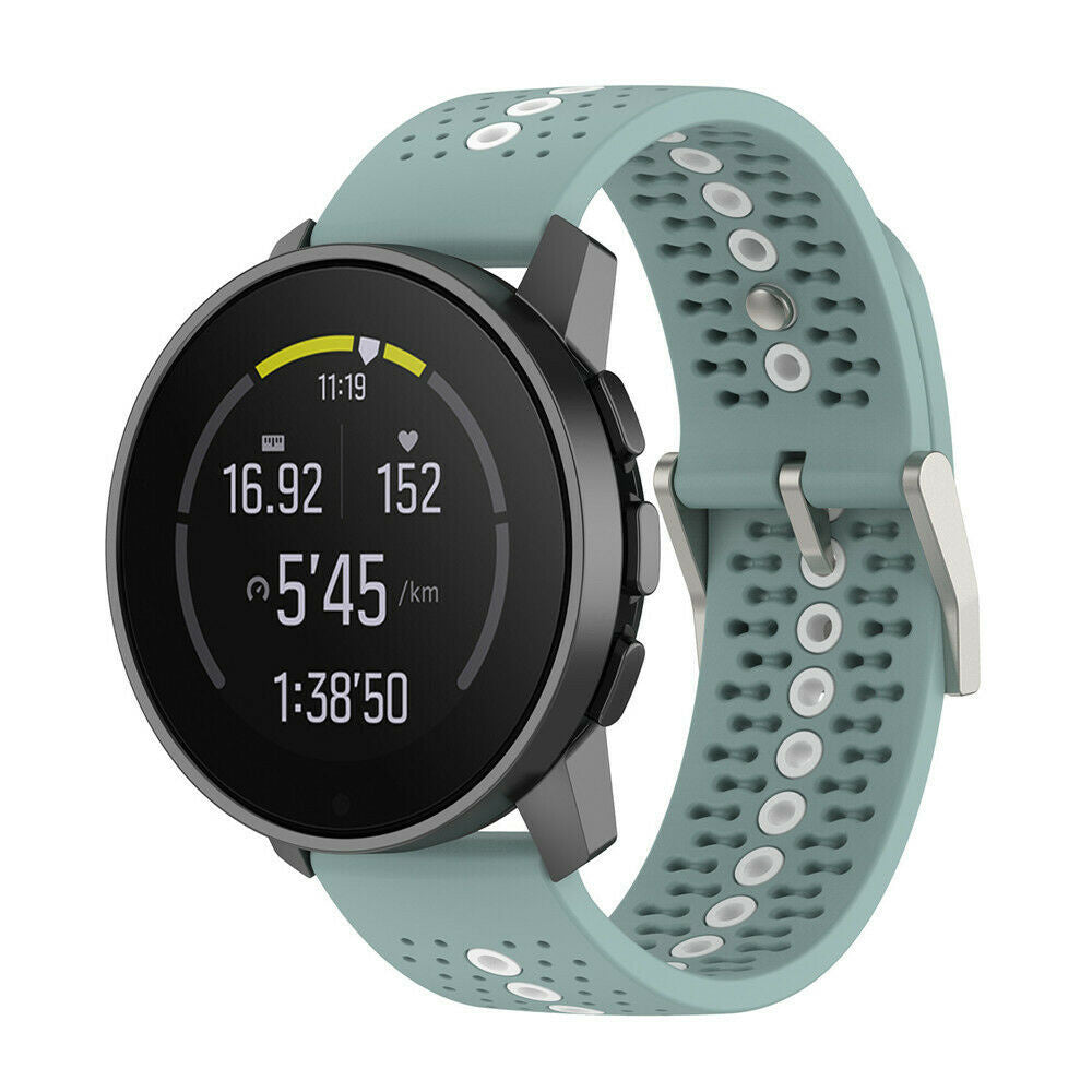 Suunto Run Silikonarmband (grün-grau/Weiß)