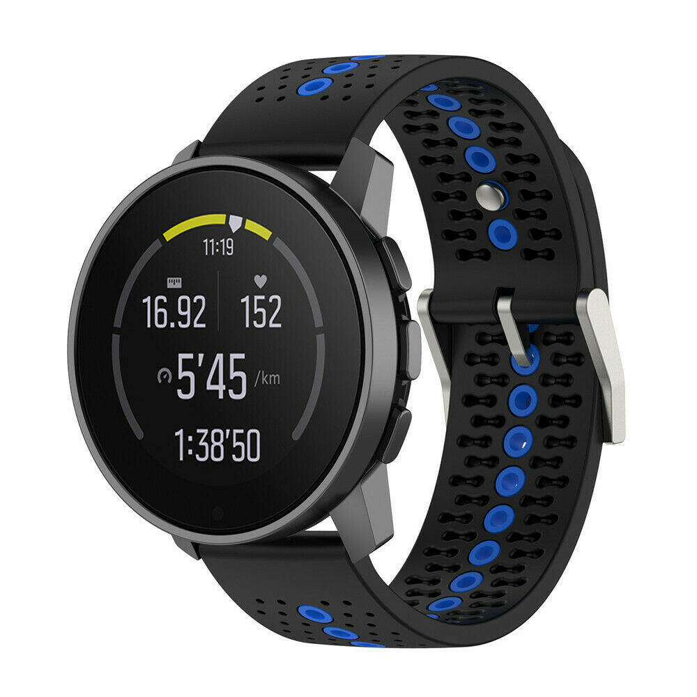 Suunto Run Silicone Strap (Black/Blue)