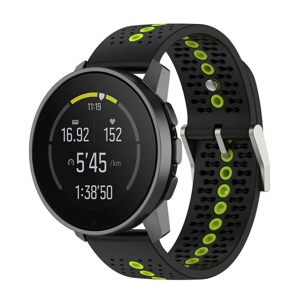Suunto Run Silikonarmband (Schwarz/Gelb)