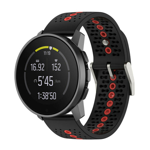 Suunto Race 2 Silikonarmband (Schwarz/Rot)