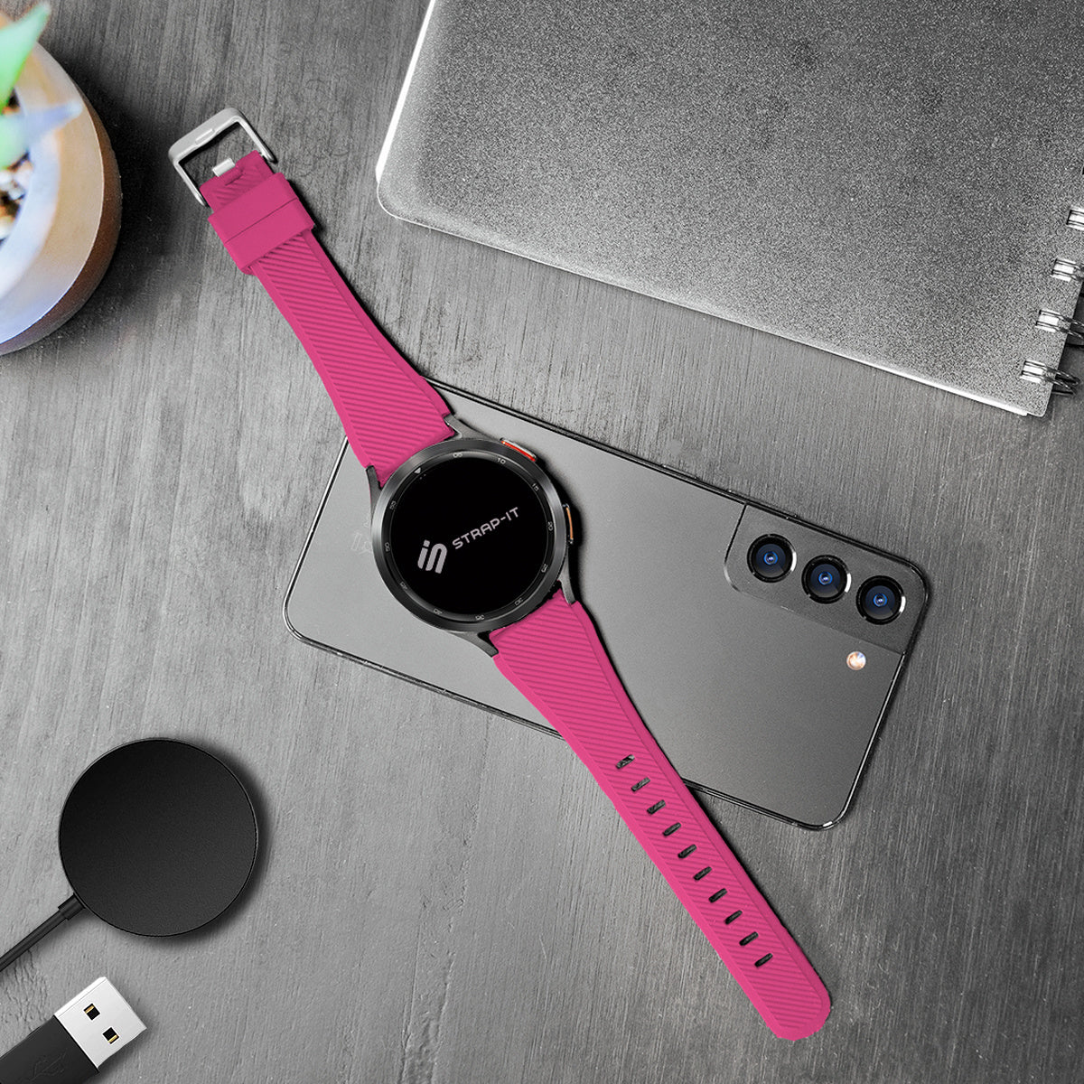 Xiaomi Watch 2 Twill Silikonarmband (Knallige Rosa)
