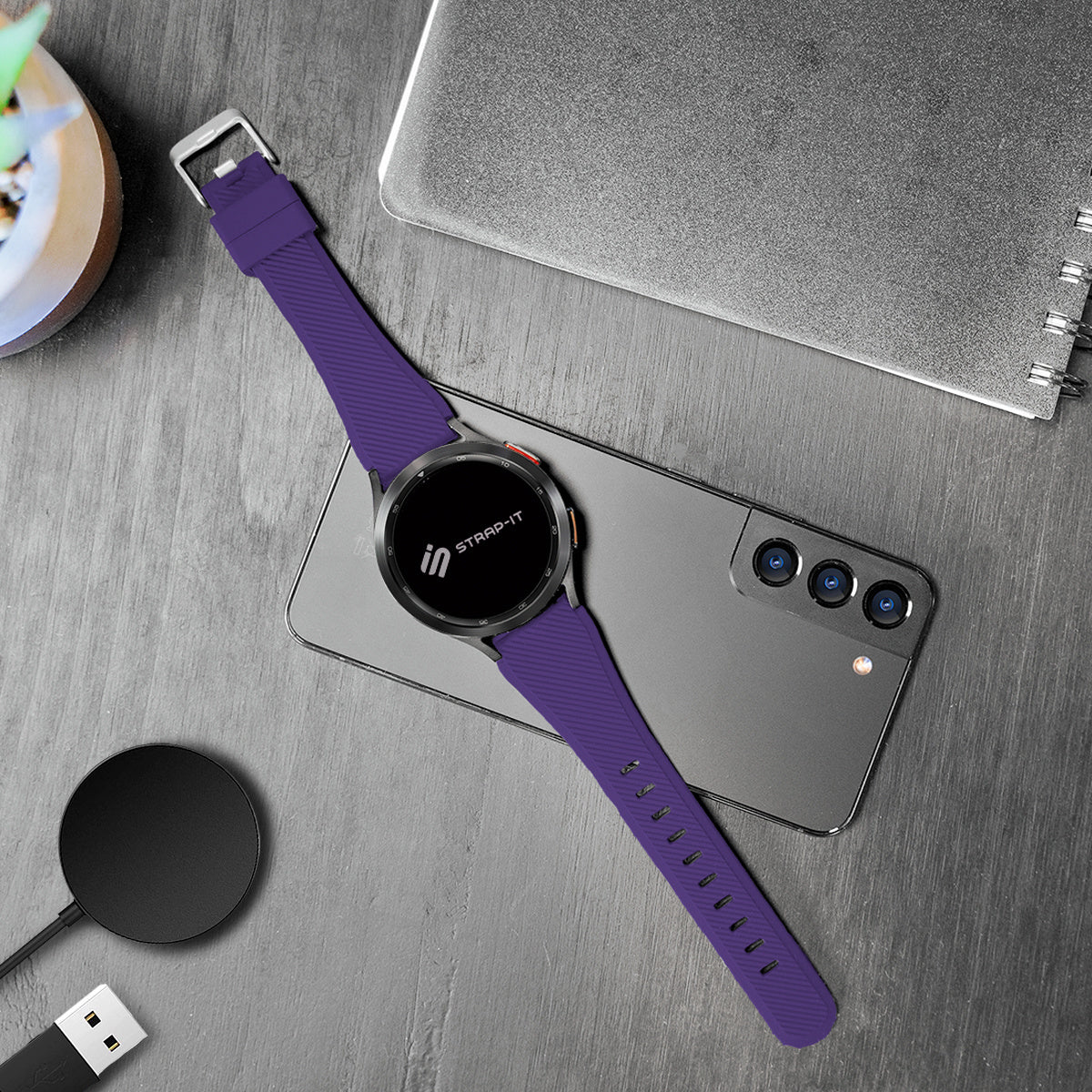 Suunto Vertical 2 Twill Silicone Strap (Purple)