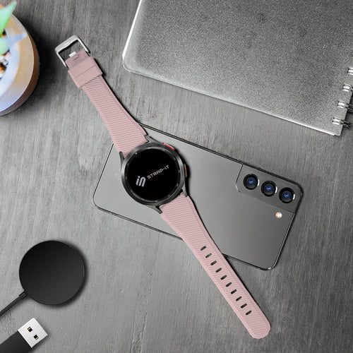 Amazfit Bip U (Pro) Twill Silicone Strap (Pink)