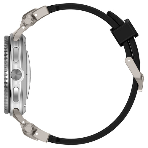 Samsung Galaxy Watch 8 - 44mm 'Explorer' Silicone Strap (Black with Titanium)