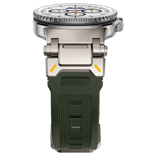 Samsung Galaxy Watch 8 Classic 'Explorer' Silicone Strap (Green with Titanium)