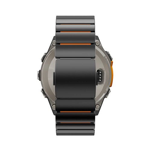 Bandz Garmin Approach S70 - 47mm Titanium Strap 'Hybrid' (Black/Orange)