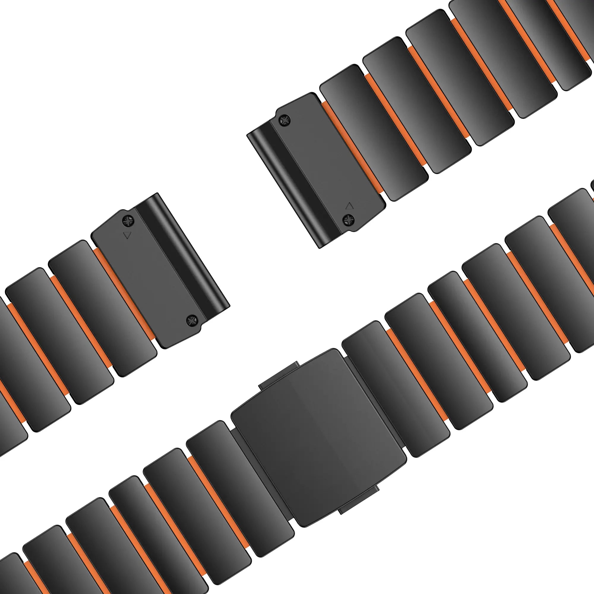 Bandz Garmin Approach S70 - 47mm Titanium Strap 'Hybrid' (Black/Orange)