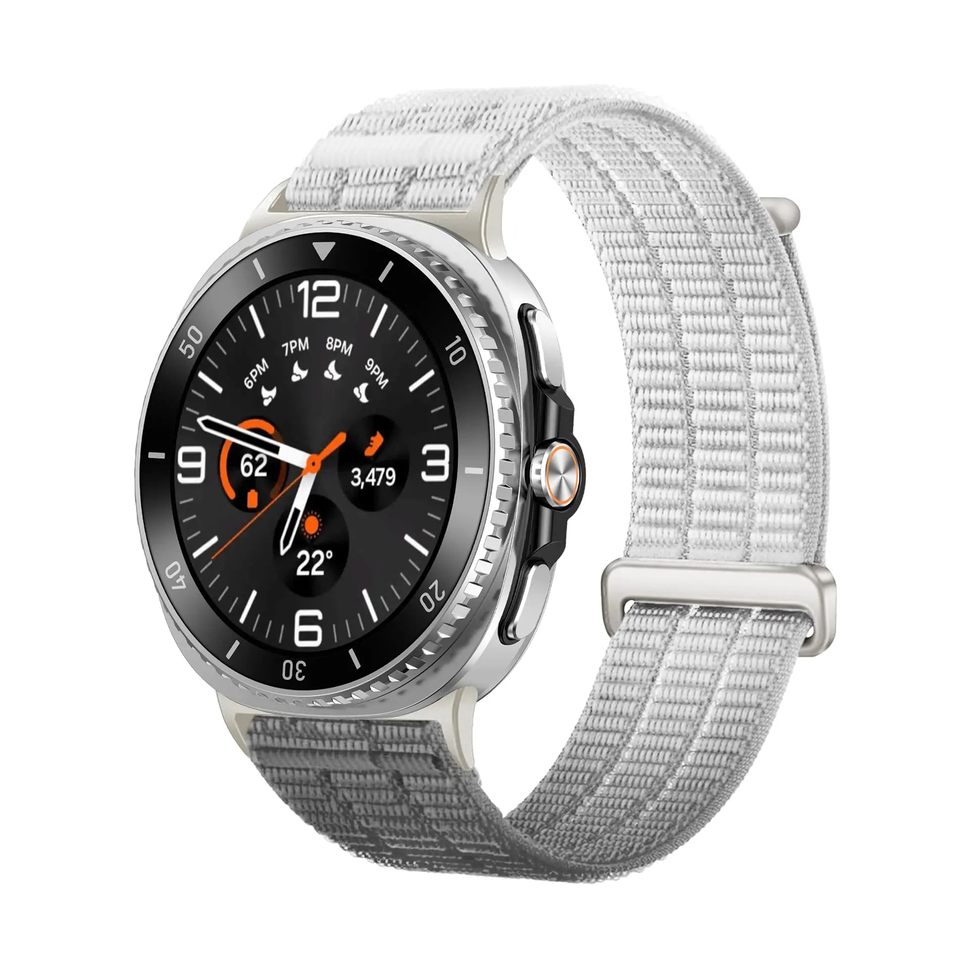 Samsung Galaxy Watch 9 - 44mm Nylon Air Armband (Gradient Grau)