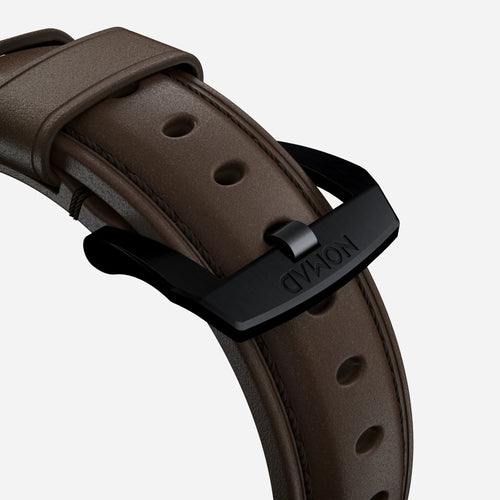 Nomad Traditional Apple Watch Lederarmband (Braun/Schwarz)