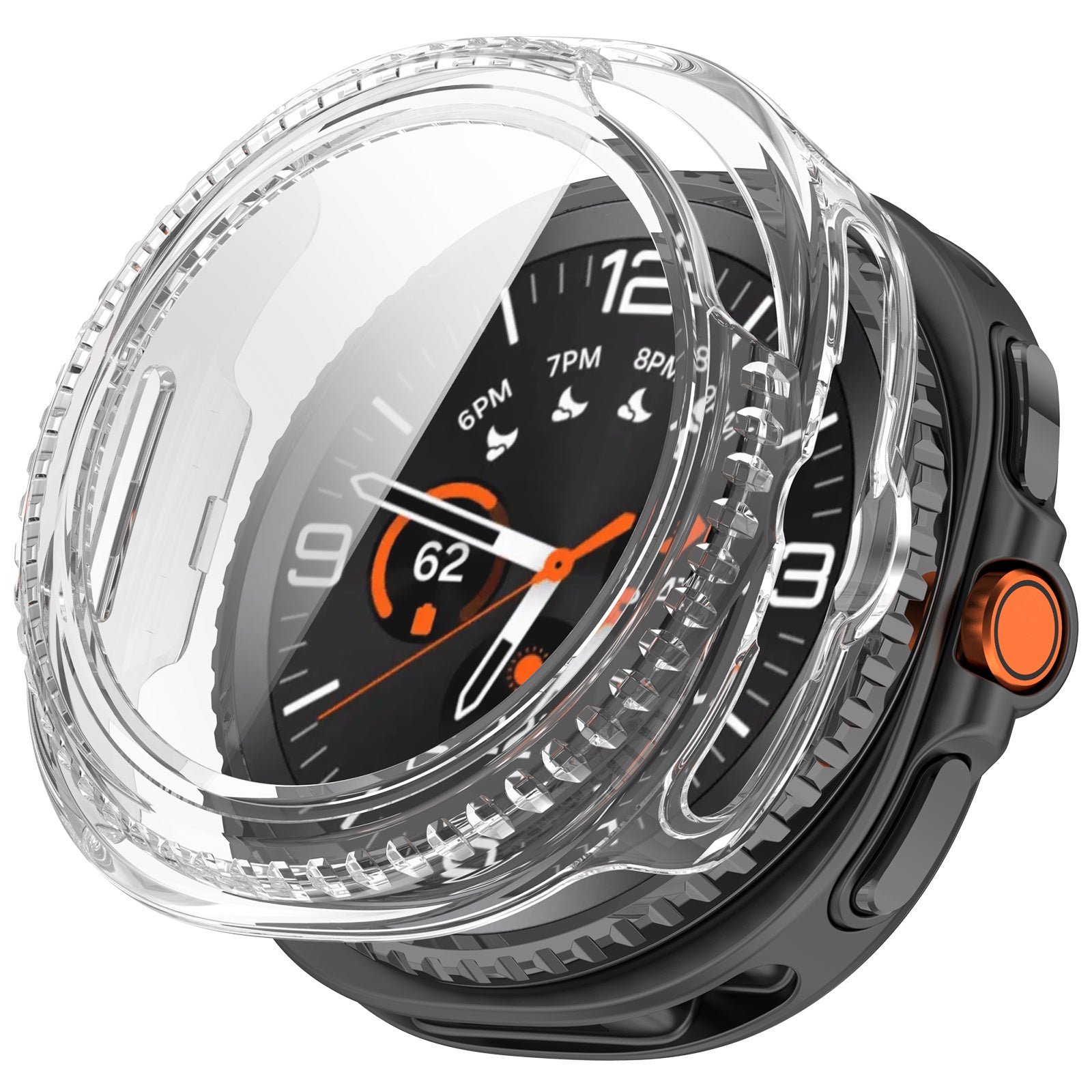 Samsung Galaxy Watch 8 Classic Hard Case with Glass (Transparent)