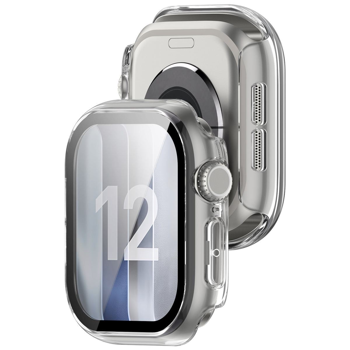Apple Watch 12 - 42mm PC Case with Glass (Transparent)
