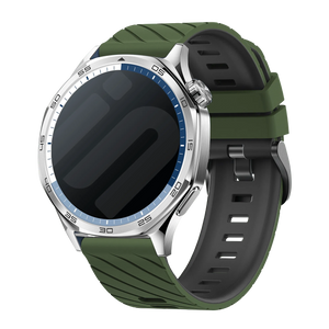 Motorola Moto Watch - 47mm Twill Sportarmband (Armeegrün/Schwarz)