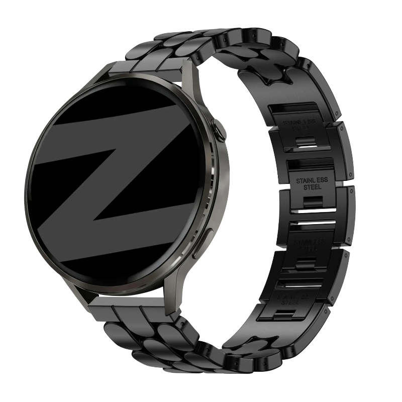 18mm steel band oval black