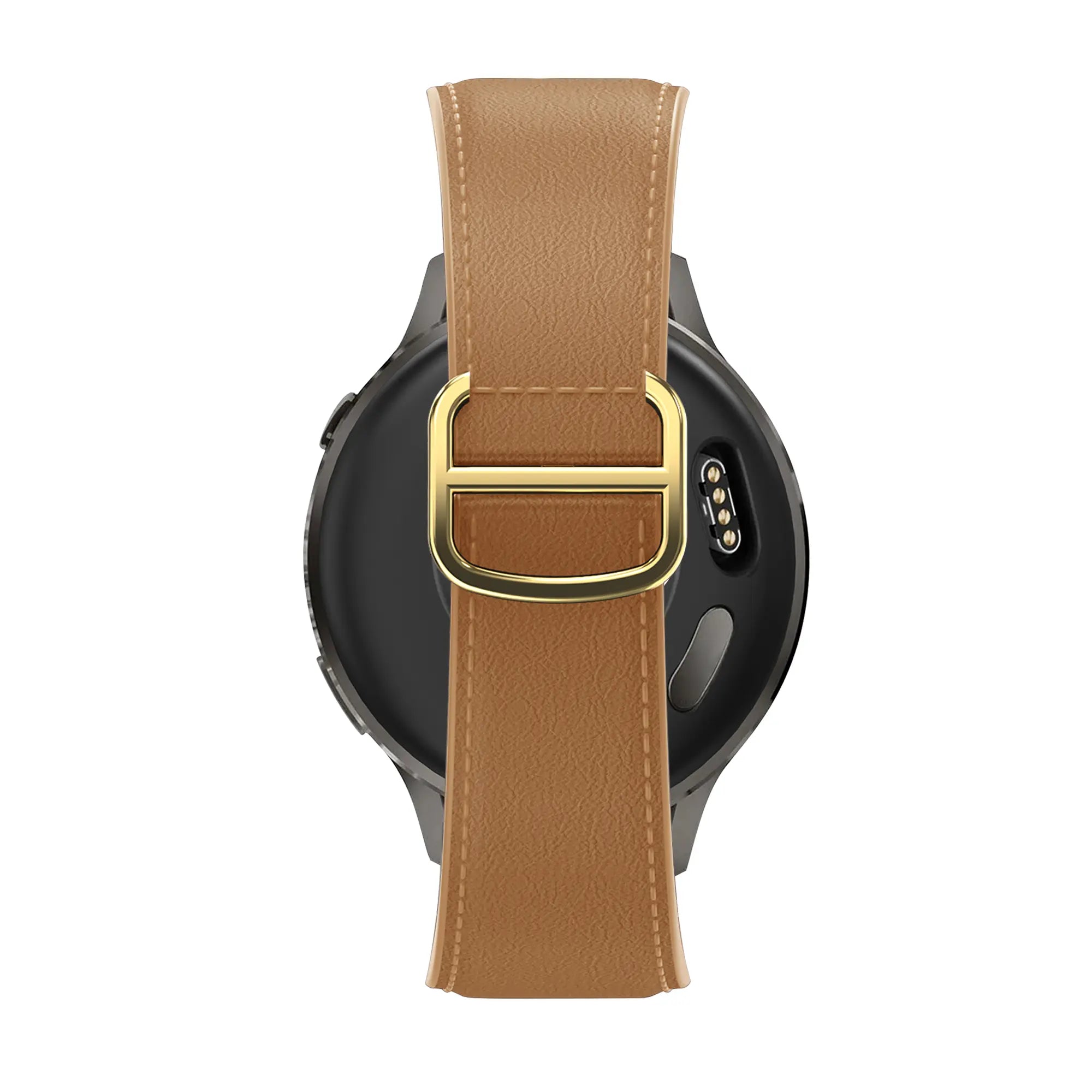 Bandz Amazfit Bip U Lederarmband 'D-Type' (Milk Tea)