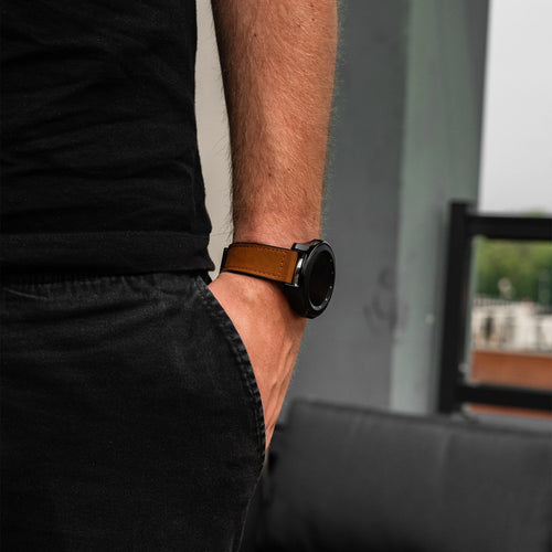 Amazfit Bip 6 Leather Strap with D-Buckle (Dark Brown)