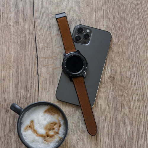 OnePlus Watch 3 Lederarmband mit D-Schnalle (Dunkelbraun)