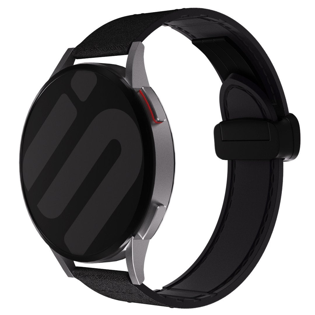 Amazfit Balance 2 Lederarmband mit D-Schließe (Schwarz)