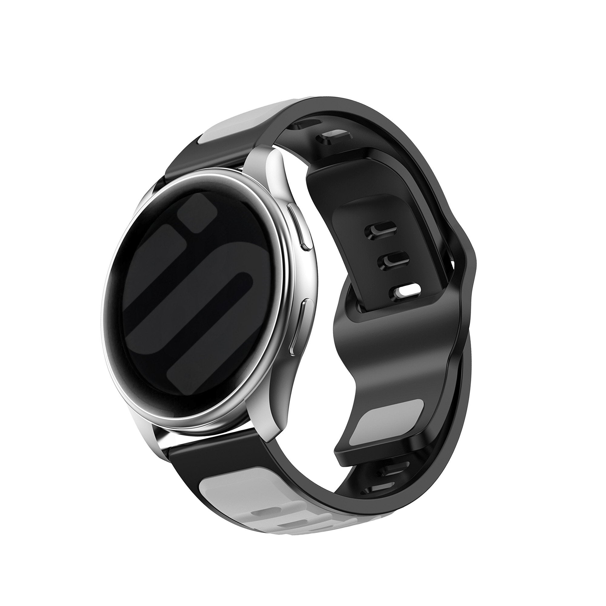 Samsung Galaxy Watch Fe Outdoor -Duo Silikonarmband (grau/schwarz)