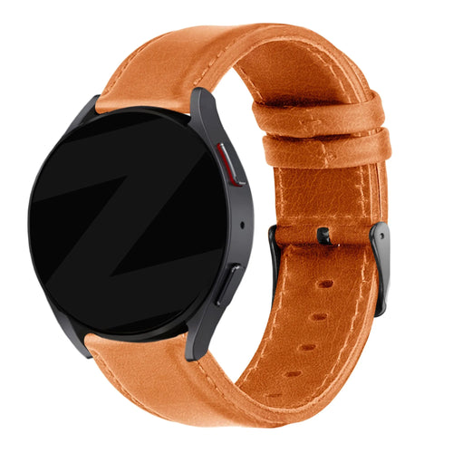 Bandz Pebble Round 2 - 20mm Lederarmband 'Classic' (Braun)