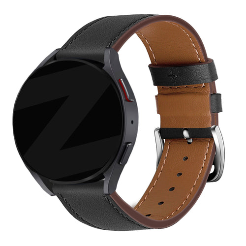 Bandz Amazfit Cheetah (Pro) Lederarmband 'Deluxe' (Schwarz)