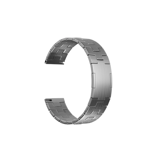 Coros Pace 3 Gebürstetes Titanarmband (Flache Schnalle) (Silber)