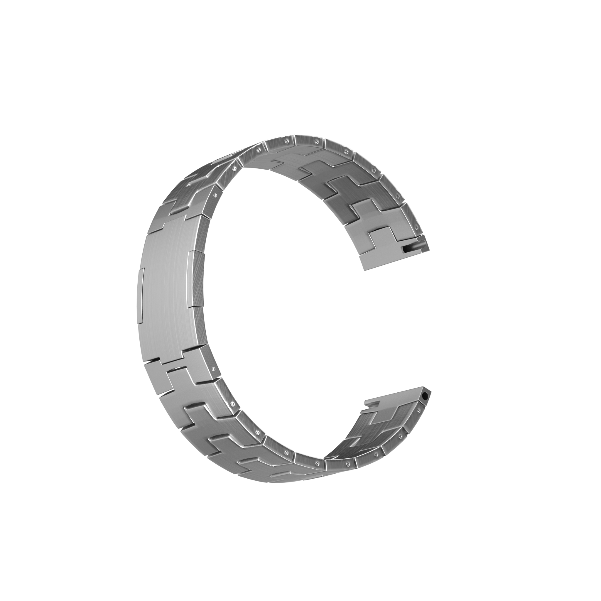 Coros Apex 46mm Gebürstetes Titanarmband (Flache Schnalle) (Silber)