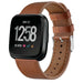 Fitbit Versa Lederarmband (glattes Braun)
