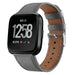 Fitbit Versa Lederarmband (Grau)