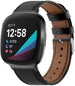 Fitbit Versa 3 Lederarmband (glattes Schwarz)