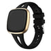 Fitbit Versa 4 Luxus-Silikonarmband (Schwarz)