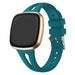 Fitbit Versa 4 Luxus Silikonarmband (Grün-Blau)