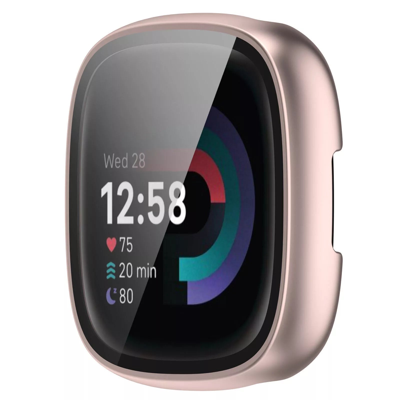 Fitbit Versa 4 / Sense 2 Hartschale mit Glass (Rosé Gold)