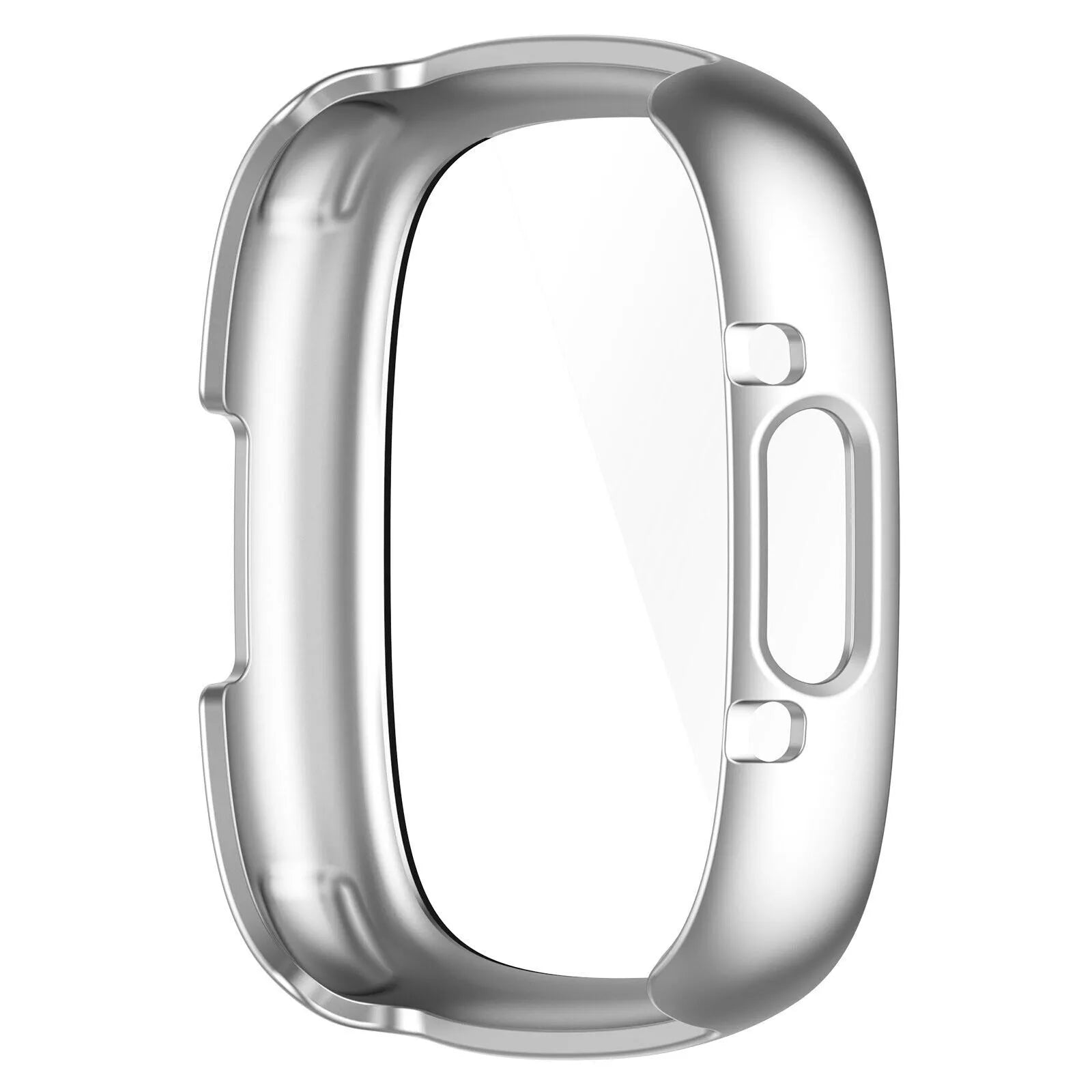 Fitbit Versa 4 / Sense 2 Hartschale mit Glass (Silber)
