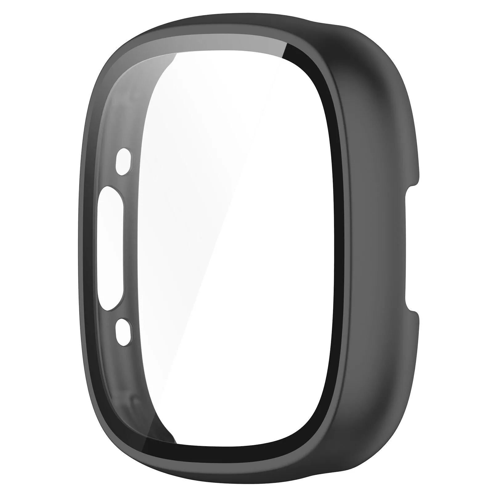 Fitbit Versa 4 / Sense 2 Hartschale mit Glass (Schwarz)