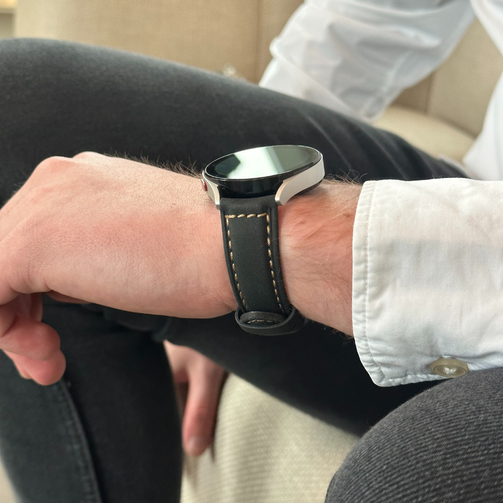 Amazfit GTR 4 Lederarmband (Schwarz)